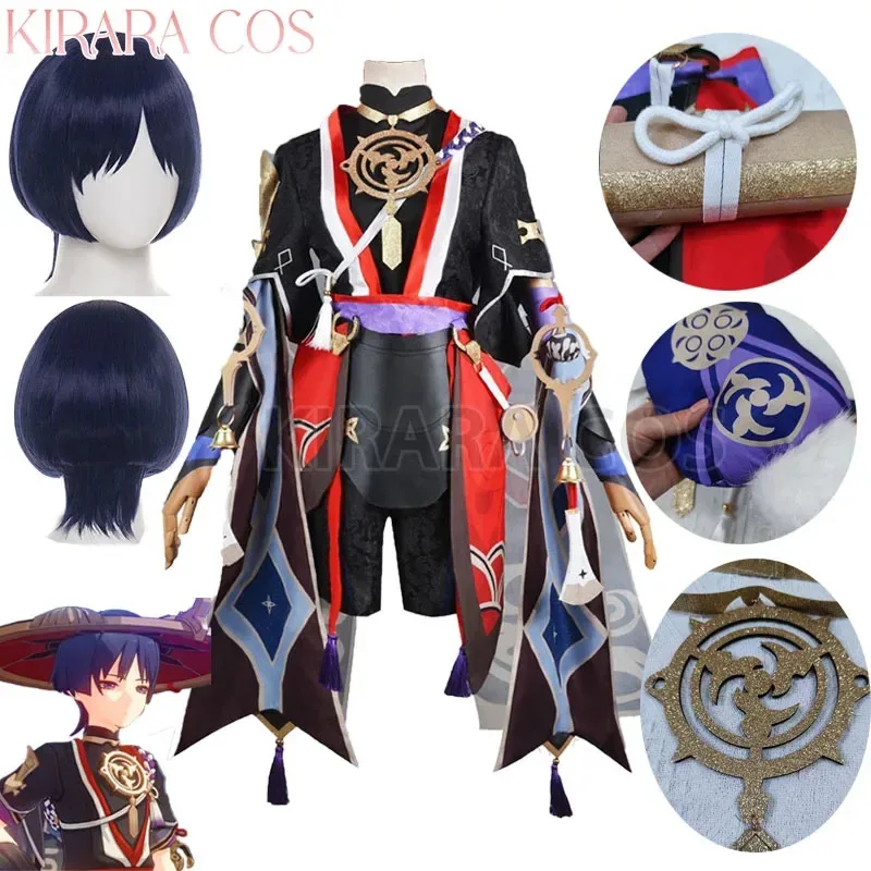 

Impact Scaramouche Costume Kunikuzushi Wig for Genshin Cosplay Full Set Costumes ZP5643v;6,a'3.k;8,