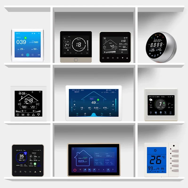 Smart Color Screen VOC PM2.5 CO2 Temperature Humidity WIFI Fresh Air Ventilation System Thermostat Fan Controller