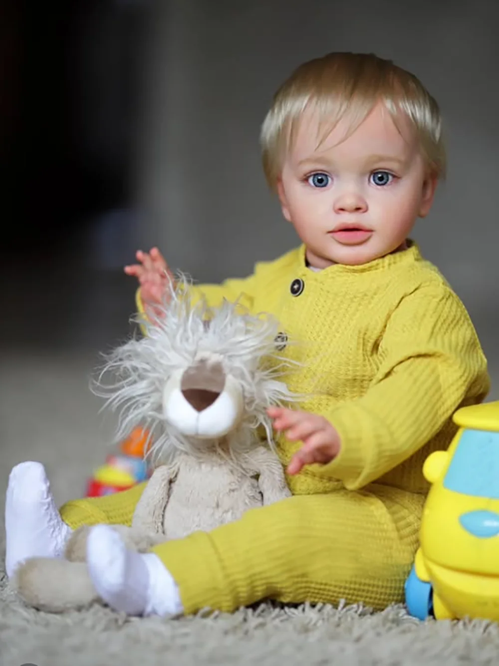 66CM Big Size Stand Toddler Baby Reborn Pippa Finished Realistic Doll with 3D Skin Visible Veins Implant Blonde Hair Bebe Gift - view 5