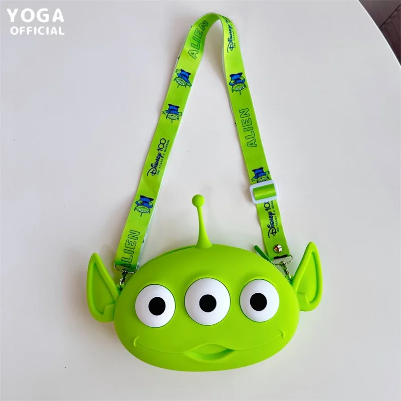 Disney Bag Mike Wazowski Cute Silica Gel and Compact Crossbody Lightweight and Cartoon Girl Pericardial Children Change Storage