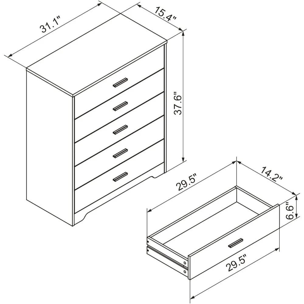 خزانة ملابس لغرفة النوم مع 4/5 أدراج، خزانة ذات أدراج خشبية، وحدة تنظيم التخزين لغرفة النوم، غرفة المعيشة، المدخل