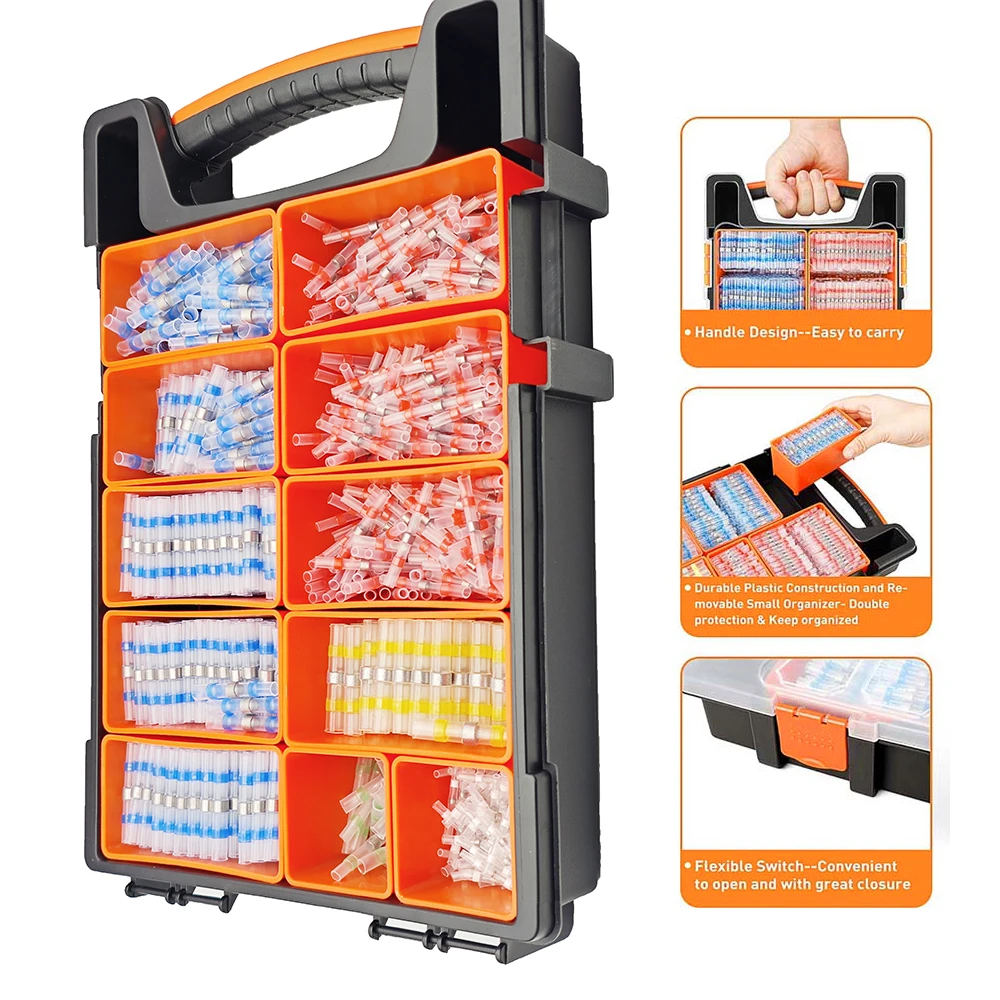 

1000PCS AWG 26-10 Solder Seal Wire Connectors,Marine Waterproof Insulated Heat Shrink Wire Connectors Electrical Wire Terminals