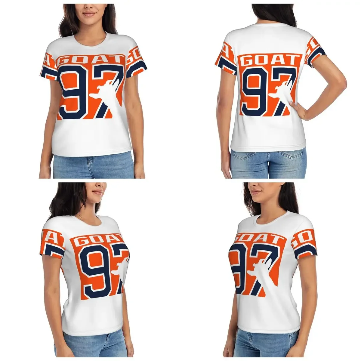 Connor McDavid For Edmonton Oilers Fans T-Shirt for Women Crew Neck Streetwear T Shirts Women's Short Sleeve Summer Clothes Tops