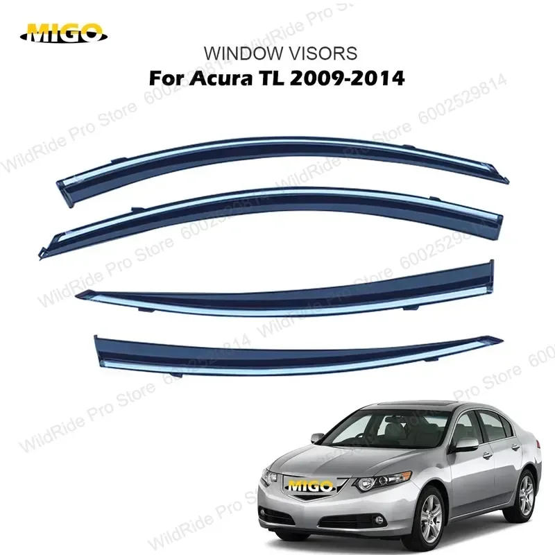 Rain Guard for Acura TL 2009-2014 PC Material Window Visor Easy Install Auto Exterior Accessories Factory Wholesale