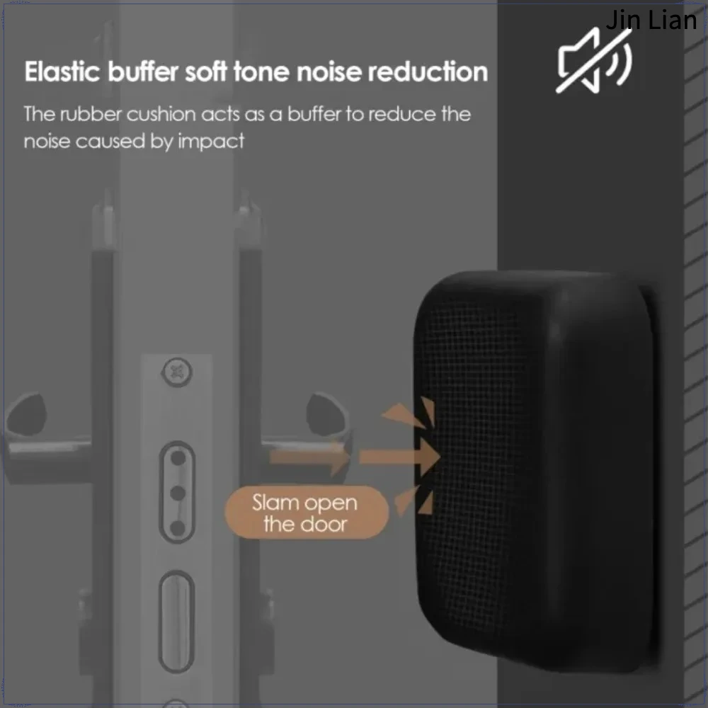Universal Door Stopper Wall Soft Rubber Door Stop Silicon Wall Protector Premium Self Adaptive Door Bumper Non Slip Muffler