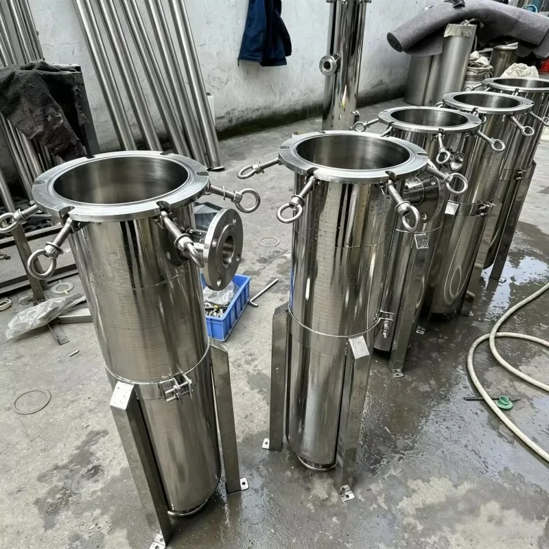 304 Stainless Steel Bag Filter Removes Sediment and Impurities From Water industrial water filter system