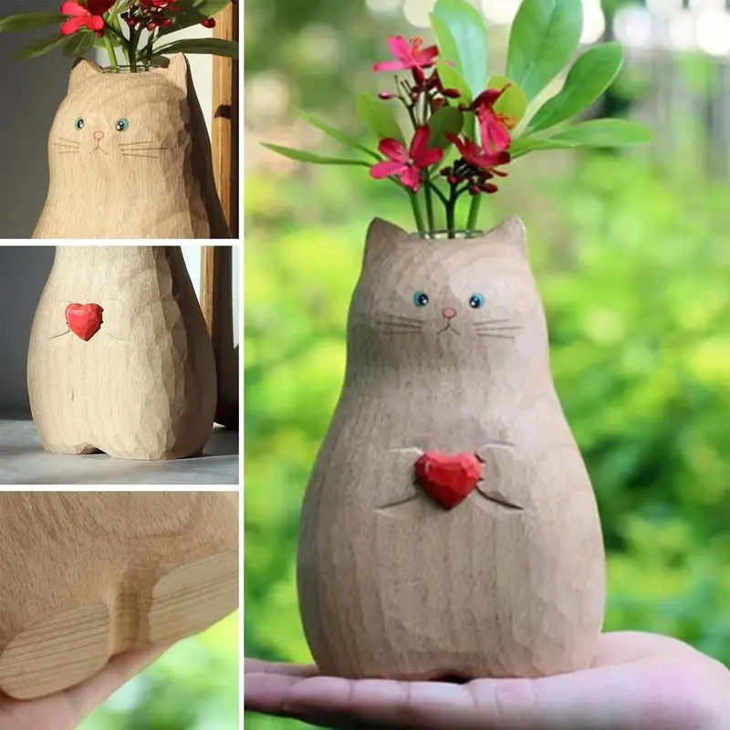 

Cat Planter Pot Flower Succulent Vase Simulation Cartoon Animal Pot Mini BonsaiPlanters Unique Decorative Handmade Cat Ornaments