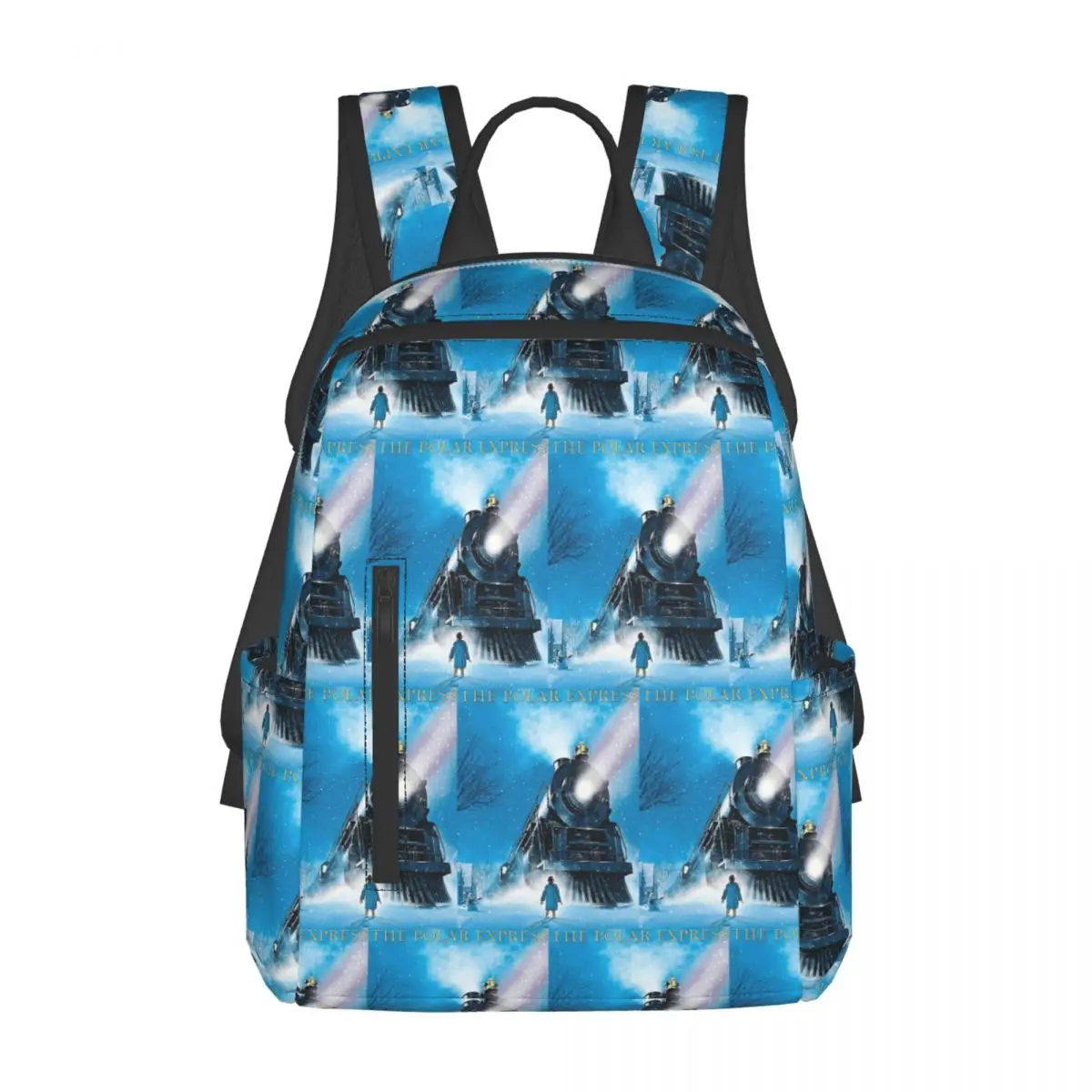 

The Polar Express Backpack Large Capacity Children BookBag School Bag Shoulder Bags for Men Women