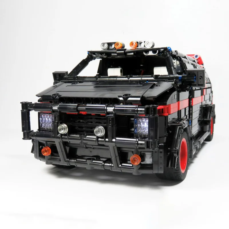 MOC Building Blocks Bricks MOC-5945 City Police Station New York Car 1983 GMC Vandura A-Team Brick 1710 Parts Toys Gifts