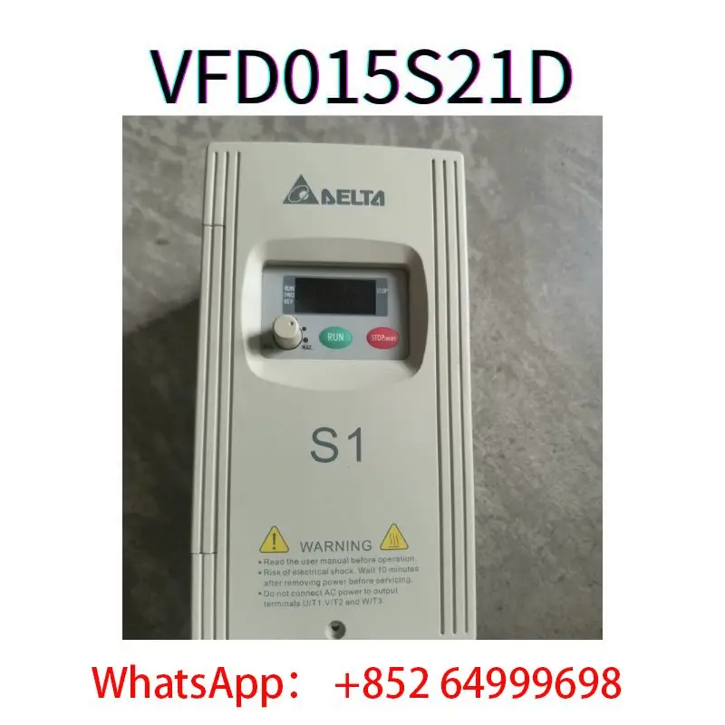 

second-hand VFD015S21D frequency converter 1.5kw/220v tested ok