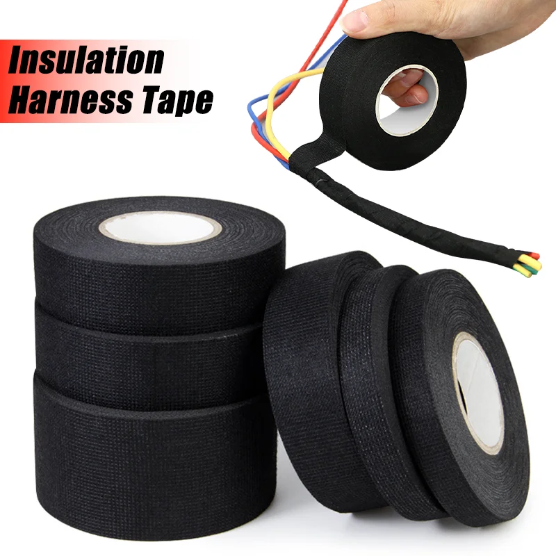 Electrical Insulating Tape Heat Resistant Harness Tape 9/19/25MM Car Cable Harness Wiring Loom Protection Waterproof Tape