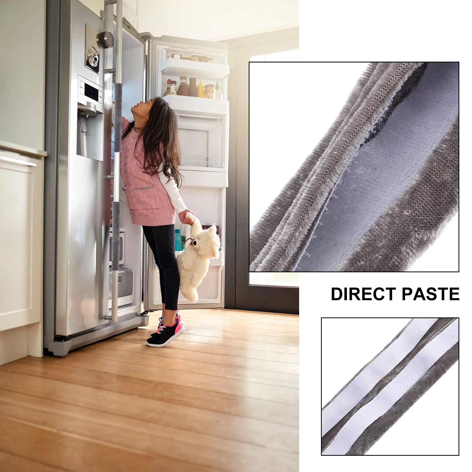 

1Pair Handle Protector for Refrigerator Door Covers Anti-Slip Kitchen Appliances Decor Grip Dishwasher Microwave Oven