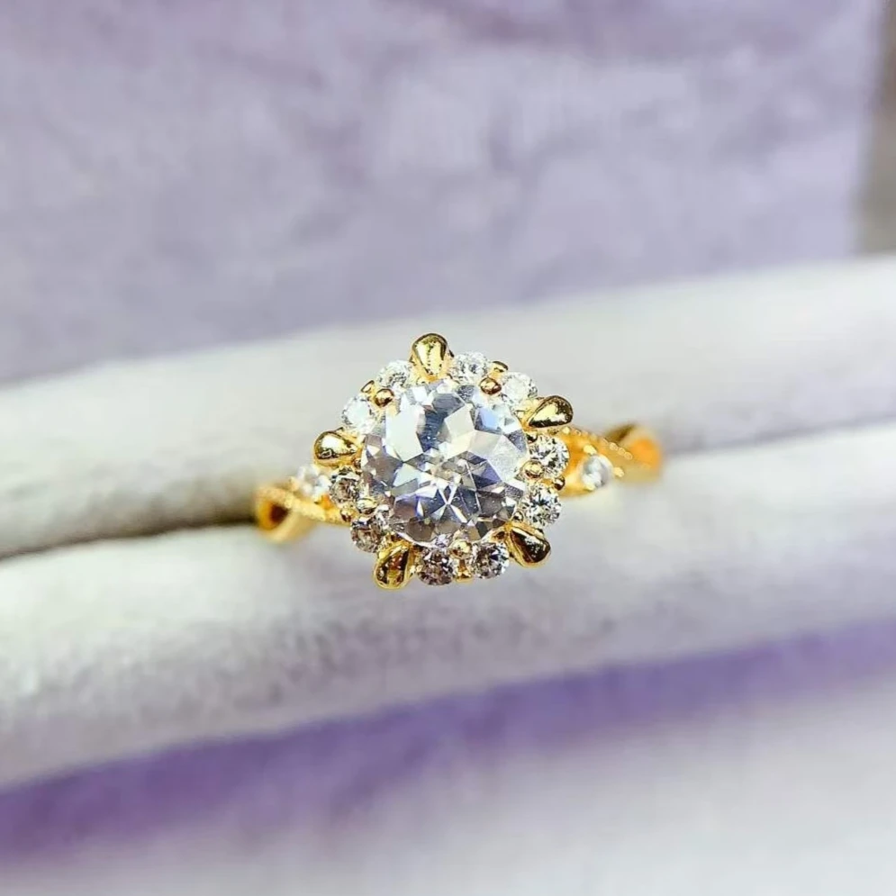 925 Silver 2ct Moissanite Solitaire Wedding Ring D Color VVS 1ct Moissanite Ring for Engagement Fine Jewelry Gift for Women