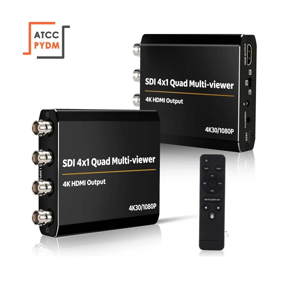 HD 3G SDI Multi-viewer 4x1 Quad Screen Splitter 4K30Hz 4ch SDI To HDMI Splitter Screen Seamless Switcher IR Control