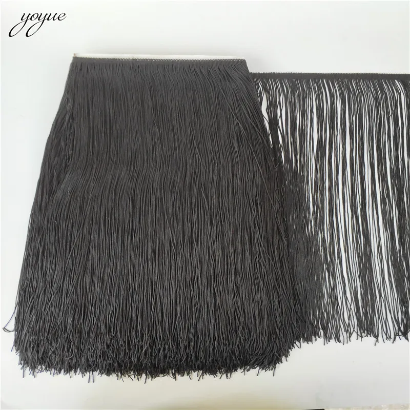 

10Yards/lot 50cm Wide Black Lace Fringe Trim Tassel Fringe Trimming For DIY Latin Dress Stage Clothes Accessories Lace Ribbon