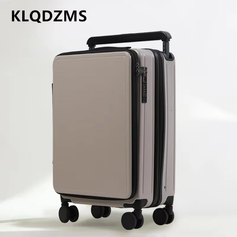 

KLQDZMS Suitcase on Wheels 20"26 Inch ABS+PC Trolley Case Men's Large Capacity Trolley Case Women's Carry-on Travel Luggage