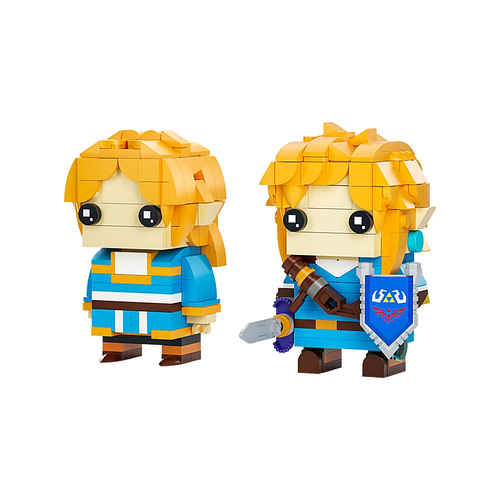 

MOC Game Link and Princess Figure Model Building Blocks Zeldaed Elf Kingdom Princess Knight Mini Action Figure Bricks Toy Gift