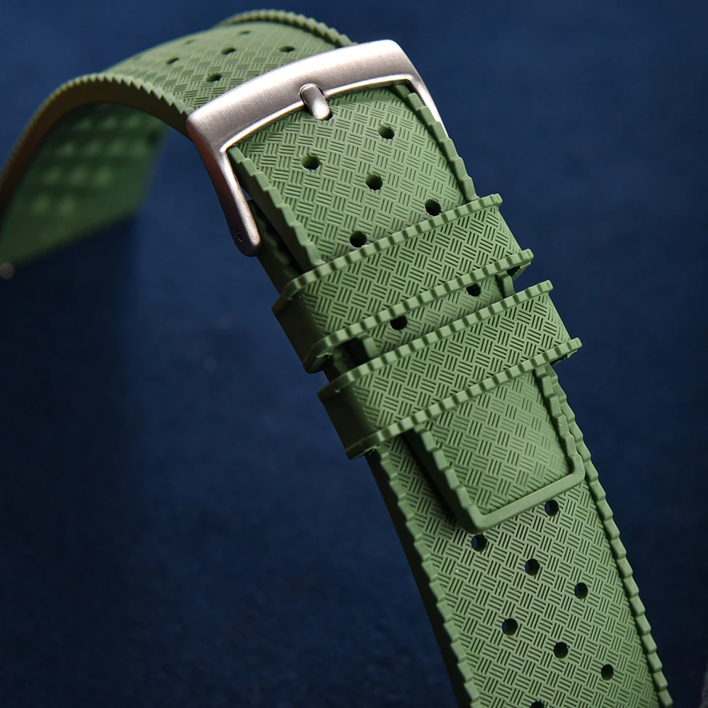 18/19/20/21/22/23/24 مللي متر الاستوائية FKM ساعة مطاطية العصابات الإفراج السريع FPM حزام دائم لينة معصمه مقاوم للماء ساعة رياضية #3