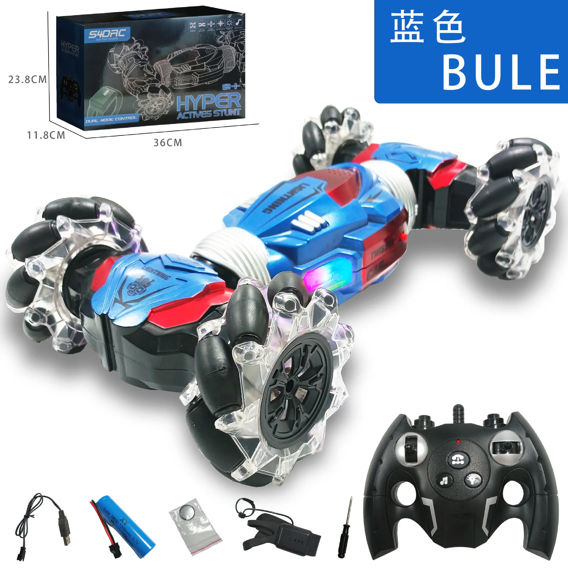 Carro de torção de dublê com sensor de gestos, modo duplo, veículo off-road, escalada elétrica e transversal, carro de brinquedo para meninos, presente