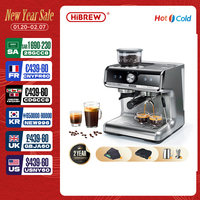 HiBREW  Barista Pro 20Bar Bean to Espresso,Cafetera  Commercial Level Coffee Machine with Full Kit for Cafe Hotel Restaurant H7