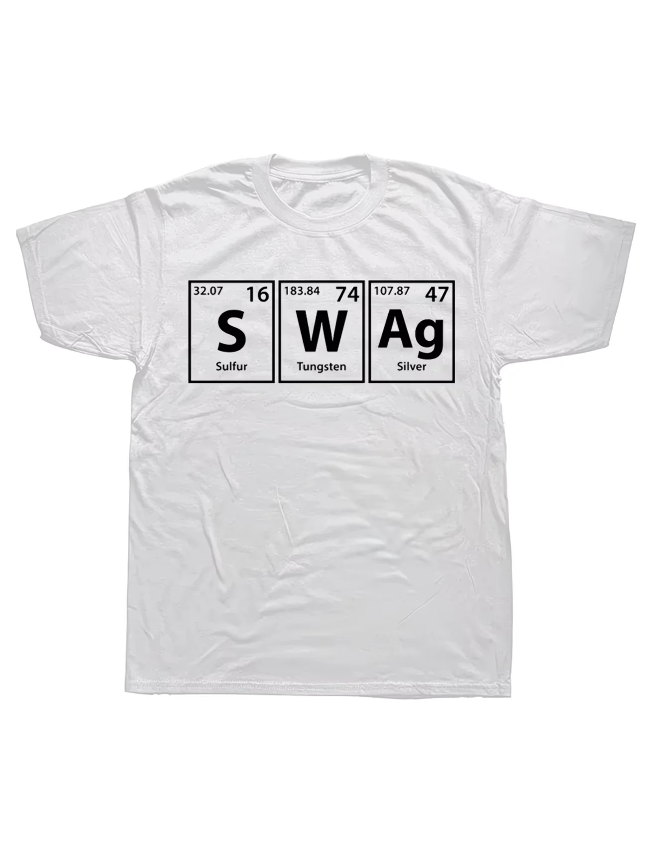 Men'S Swag Funny Periodic Table Science Letter Women T Shirt Cotton Tee Top Streetwear Oversize Meme Ironic Humor Casual Trendy