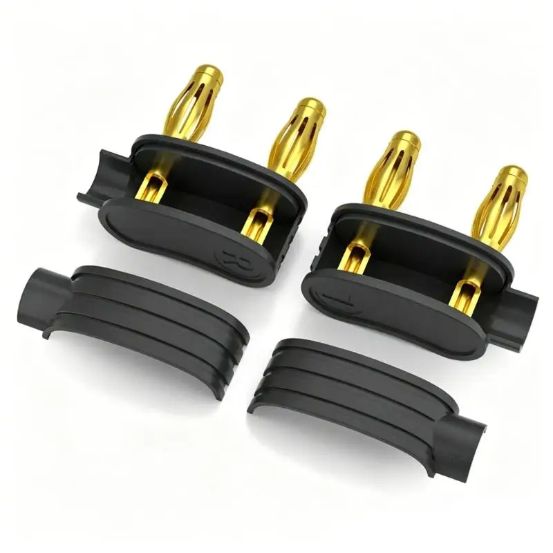 

R53C Heavy Duty Double Banana Plugs Adapters For High End Headphones Ensuring Stable Connection And Longevities