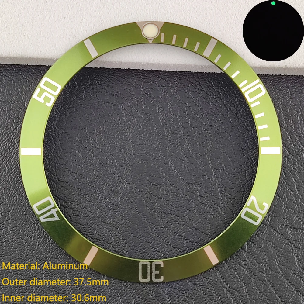 37.5mm watch ceramic/aluminum bezel accessories suitable for 40mm men\'s watch case modification bezel accessories