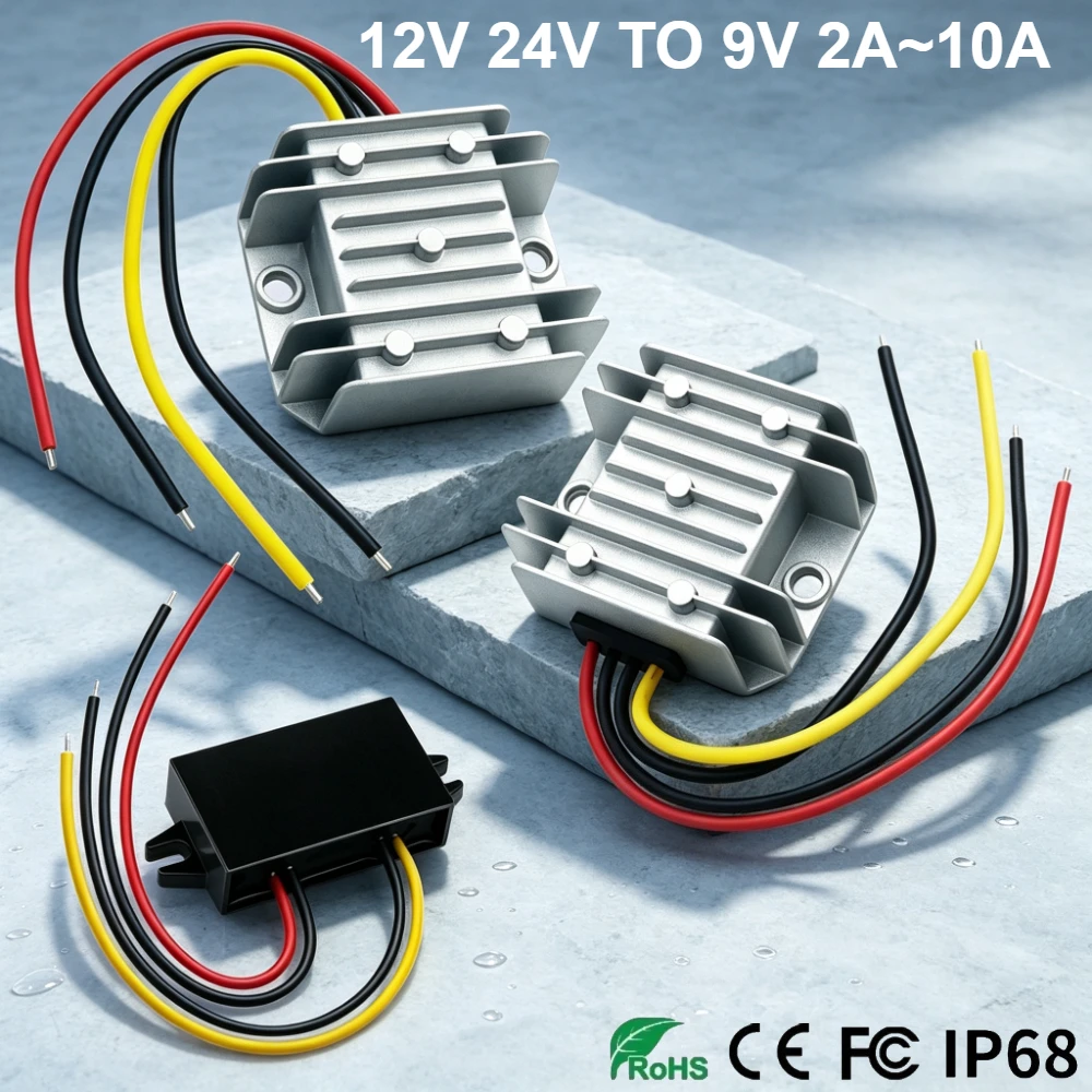 12V24V to 9V 2A 3A 5A 8A 10A Step-Down Module Power Supply Automotive 12V to 9V 10A 90W DC Power Converter Voltage Reducer CE