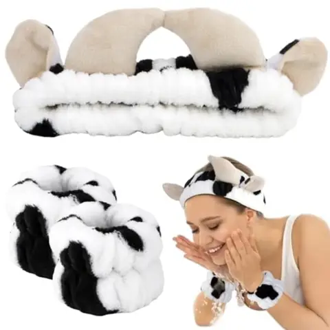 3d vaca hairband super bonito chifre de vaca hairband internet celebridade maquiagem hairband rosto lavagem bandana pulseira