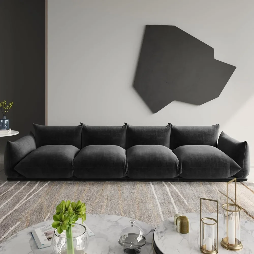 

Modular Sectional Sofa,104inch Minimalist Sofa Couch,Convertible Couch with Ottoman, 4Seater Modern Living Room