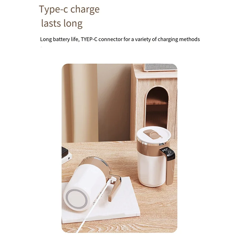 A88X 400ML สมาร์ทผสมถ้วยจอแสดงผลอุณหภูมิ LED ถ้วยกาแฟ 316 สแตนเลสสตีลอุณหภูมิแม่เหล็กกาแฟกวนแก้ว