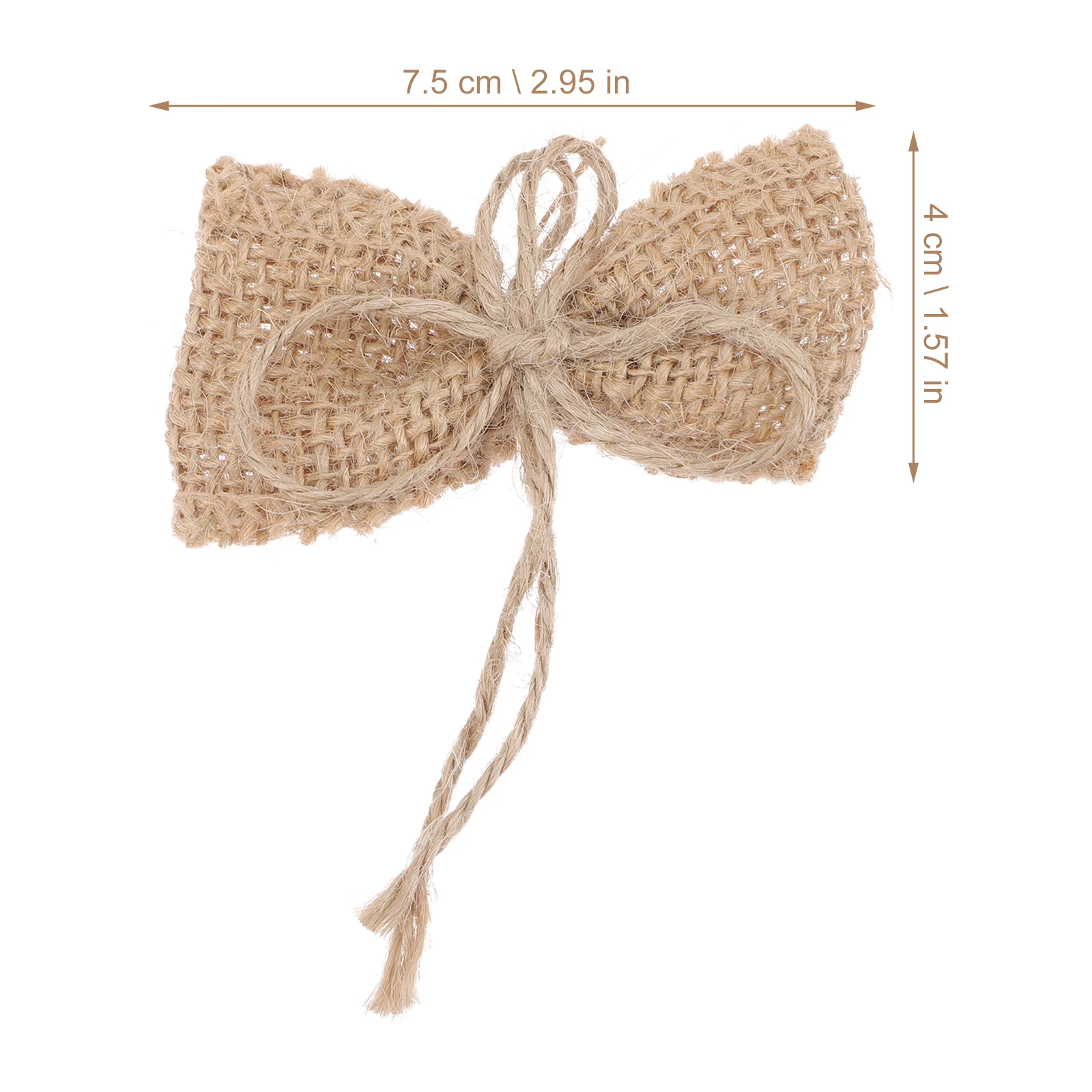 

12 Pcs Burlap Bows Handmade Floral Linen Bow Christmas Ribbons Jute Decorative Bows Holiday Party Wedding Rustic Craft