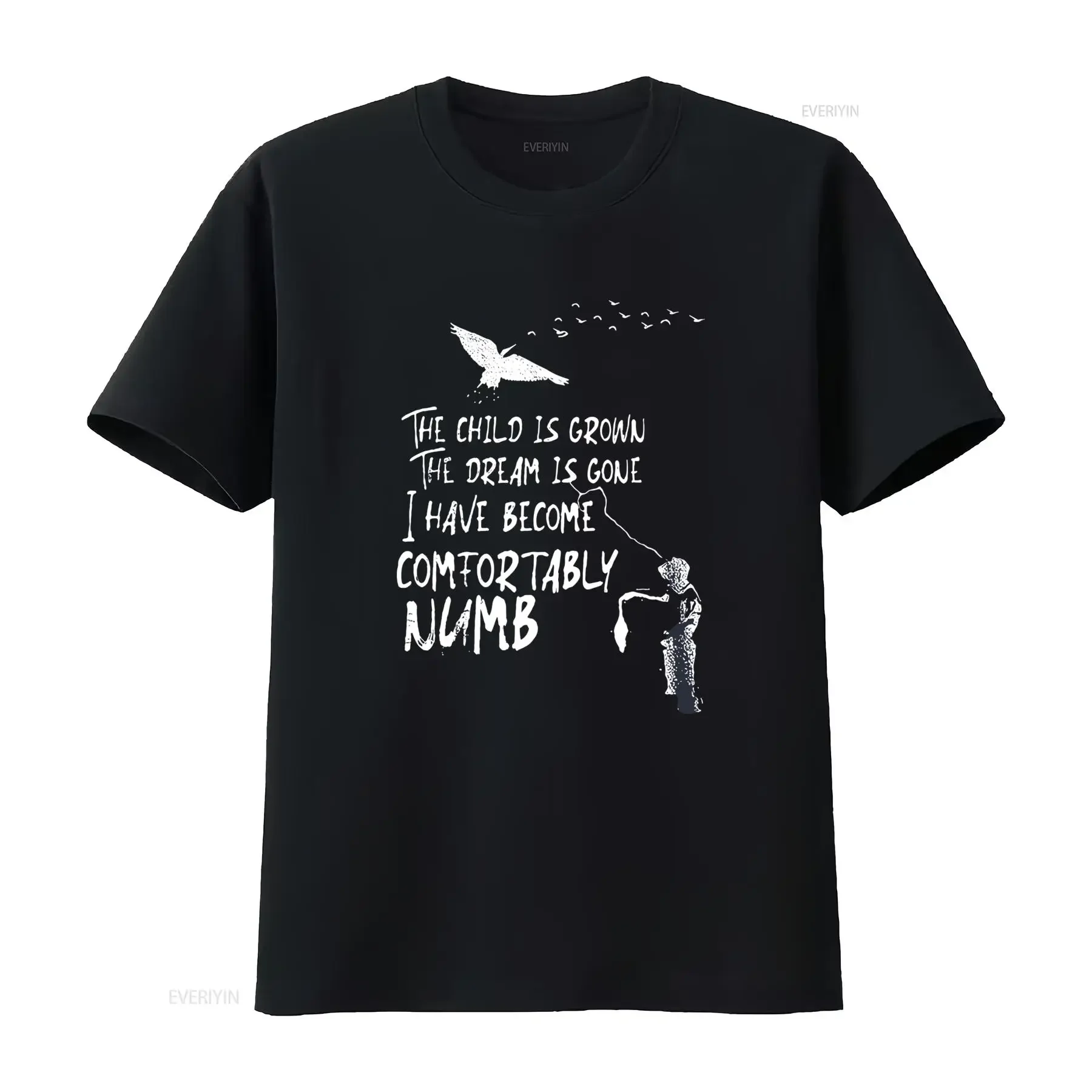 Funny Comfortably Numb Aspirin T Shirt Medication Themed Slogan with Print Soft Round Neck Casual Fit S 5XL Black White fashion