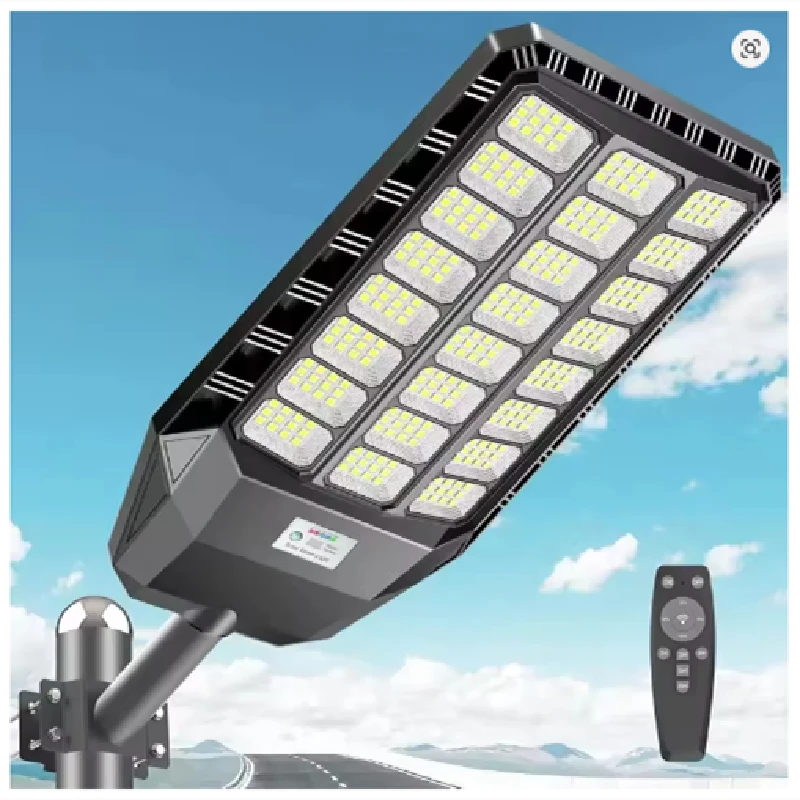 Commercial 8000W Solar Street Light 700000LM Outdoor Super Bright LED Flood Light Dusk to Dawn for Parking Lot Remote Control