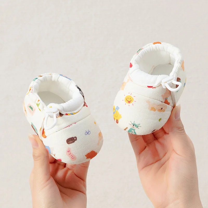 0-1Y Spring and Autumn Baby Shoes Anti-drop Shoes and Socks Soft Sole Non-slip Cloth First Walkers Indoor Toddler Baby Use