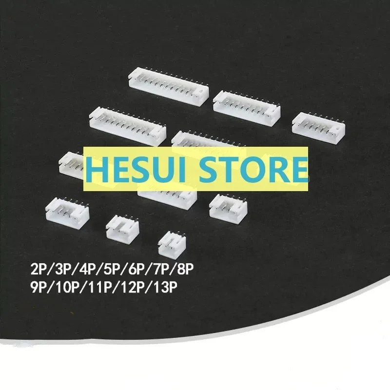 10 PCS PH2.0 straight pin sockets spacing 2.0MM connector 2P/3/4/5/6/7/8/9--13PIN  Wiring Terminal Connector Terminal Block