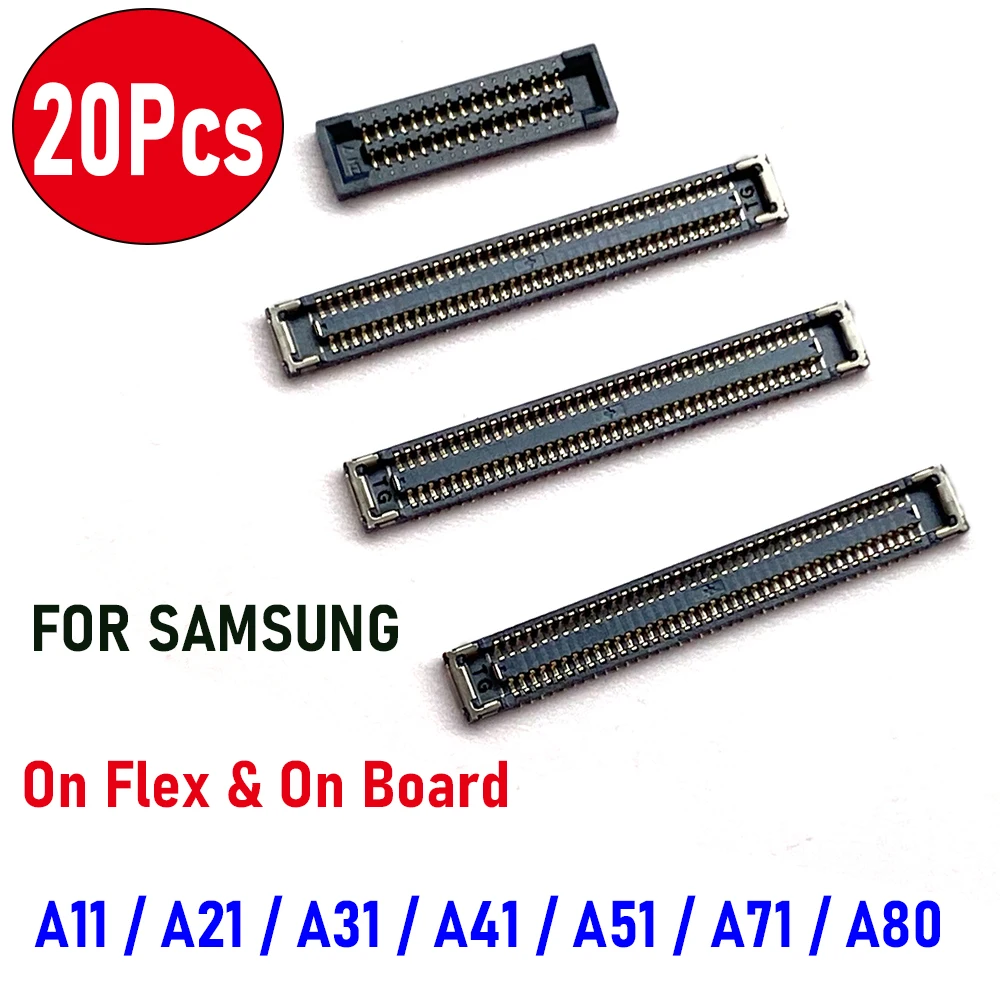 

20Pcs，Battery Flex FPC Plug Connector For Samsung A11 A21 A31 A41 A51 A71 A80 USB Charger Plug On Board (34 Pin / 78 Pin)