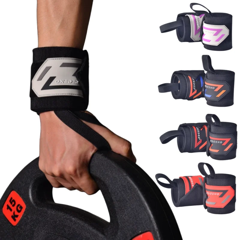 Weight Lifting Wrist Wraps 52CM Gym Fitness Wrist Guard Professional Grade Powerlifting Wrist Protective Straps for Men & Women