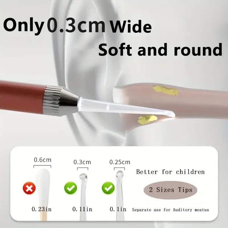 Stainless Steel Ear Scoop with Light Luminous Ear Cleaner Picking Luminous Ear Visual Ear Tool Scoop