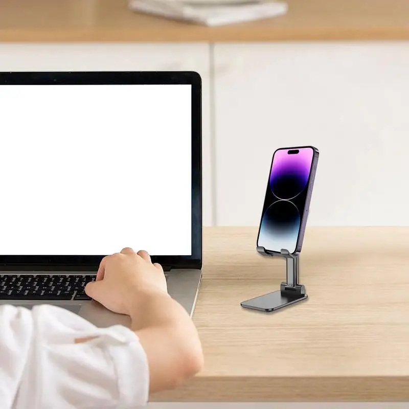 Foldable Cell Phone Stand Phone Stand For Desk Foldable Phone Holder For Desk Mobile Stand Cell Phone Stands Desk Accessories