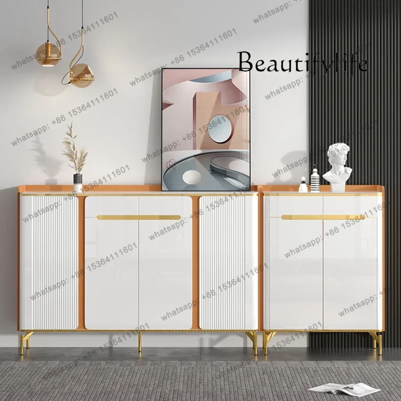 خزانة أحذية جميلة مقاومة للماء بتصميم أبيض فاخر لتوفير المساحة رف الأحذية منظم تخزين الدولاب Chaussures أثاث المنزل #5