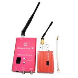 1.2G 8W VTX Wireless Analog Transmitter 12CH Receiver Audio Video Transmission System for RC Models Drone/ Quadcopter