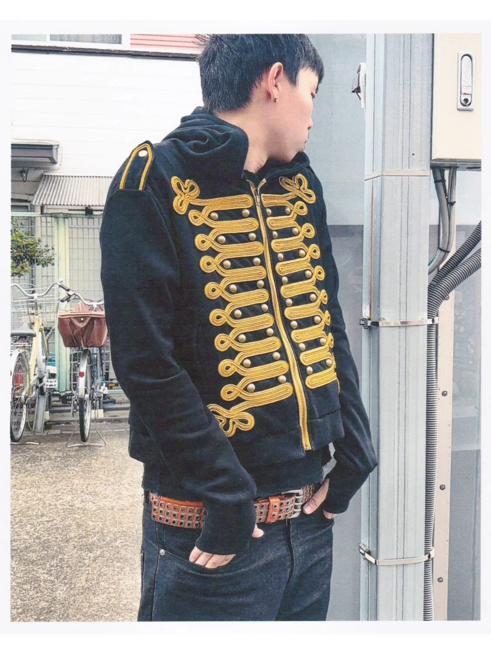 Autumn/Winter Fashion casual hoodies, Napoleon retro style, three-dimensional embroidery design, metal decoration hoodies.
