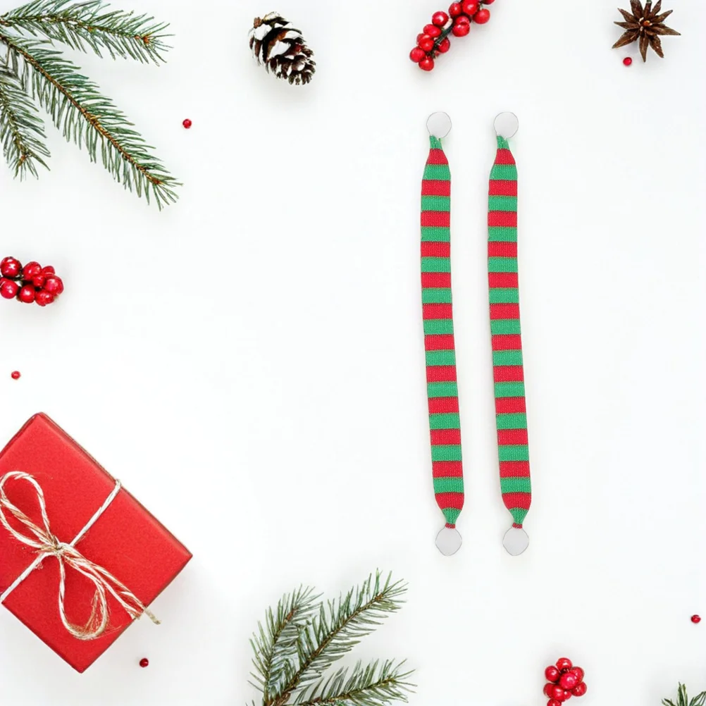 

Mini Scarf Set 24pcs Knit Holiday Decorations for Wine Bottle Xmas Tree Ornament Craft DIY Pet Accessory Festive Tiny Scarfs