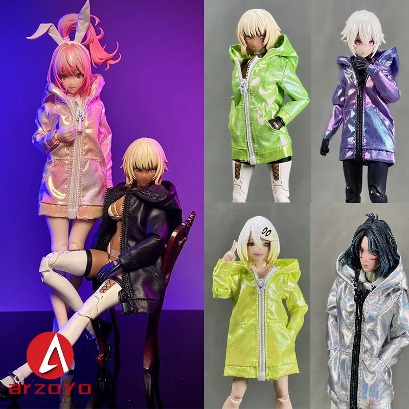 In Stock1/12 Windbreaker Coat Mini Sunscreen Jacket Pants Model Fit 6inch Romankey Snail Shell Female Solider Action Figure Body