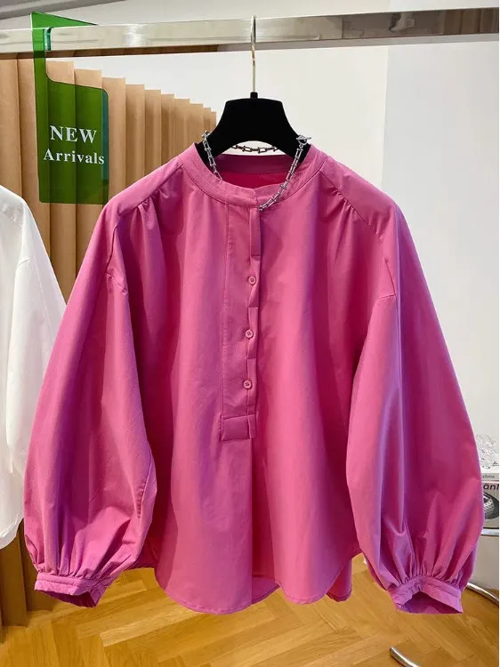 Csa Hoada de Manga Larga con Cuello Redondo de Aodón para Mujer, Estilo Casual, Simple, de Aodón Puro, Cómoda para e...