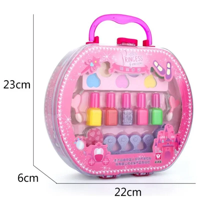 Make Up Toy Pretend Play Kid Makeup Set sicurezza Kit trucco Non tossico giocattolo per ragazze che vestono scatola da viaggio cosmetica giocattolo di bellezza per ragazze