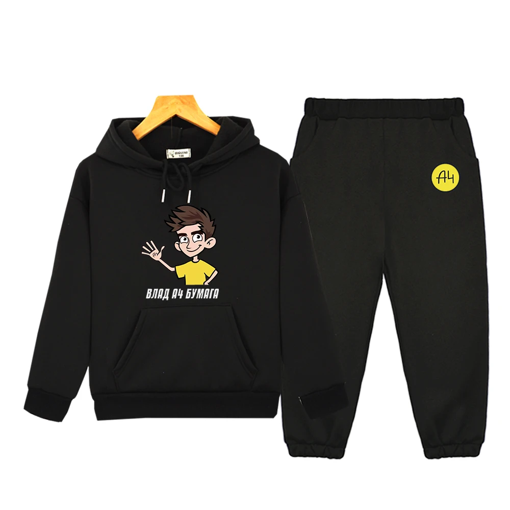 Conjunto de ropa para niya, Sudadera con capucha Merch Vlad A4, 친숙한 비공식 저지, 탑스