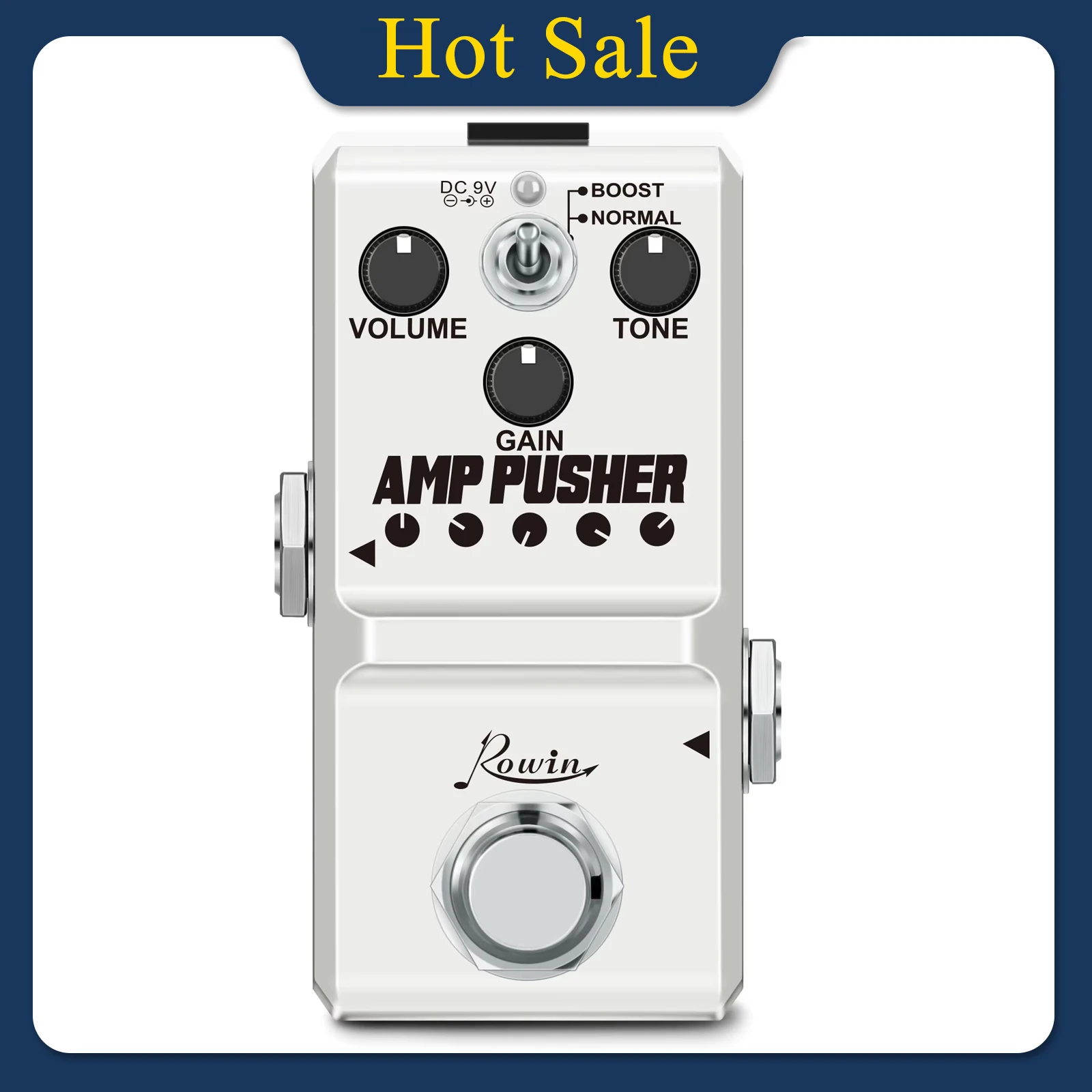 ROWIN Amp Pusher Guitarra Effects Pedal Amp Pusher Amplifier Effect Mini Size True Bypass Pedal LN-323 Electric Guitar Parts