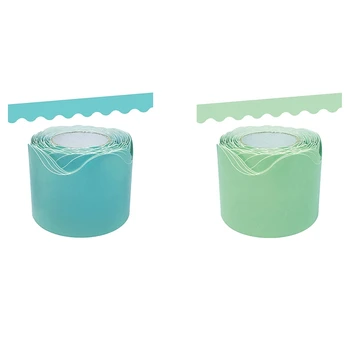 Scalloped Border Sticker Trim, Decore Placas de Boletim, Paredes, Mesas, Janelas, Portas, Escola, Escritórios, 50Ft